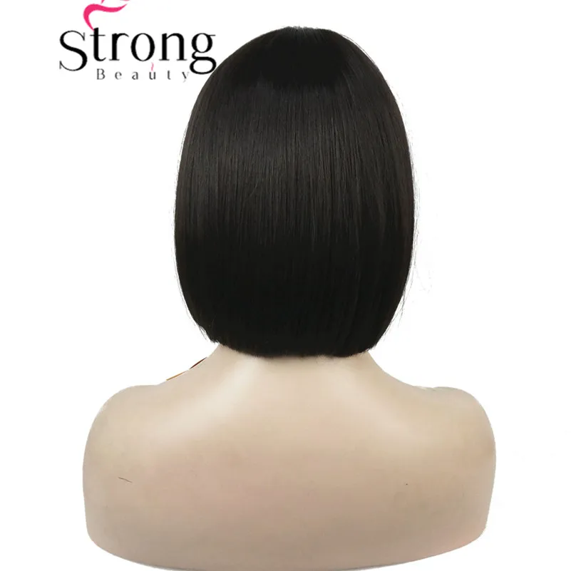 StrongBeauty короткий боб парик точка часть челка синтетические парики выбор цвета
