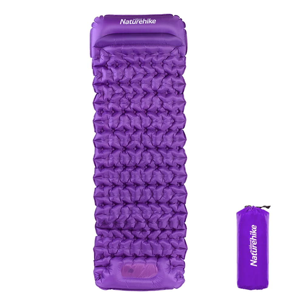 

Sleeping Pad Outdoor Air Mattress Inflatable Pad Camping Ground Mattress Lightweight Pad Built-in Pillow Outdoor Beach Mattres