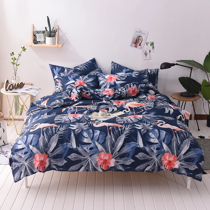 100% cotton Bedding Set Twin Queen Size 3/4pcs Bed Linen Duvet Cover Bed Sheet Set Pillowcases zara* woman bed set