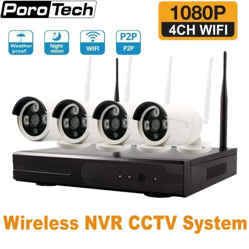 4CH беспроводная wifi NVR система комплект камеры безопасности 960 P/1080 P 1.3MP 2MP HD видео Водонепроницаемая наружная CCTV ip-камера видео NVR комплекты