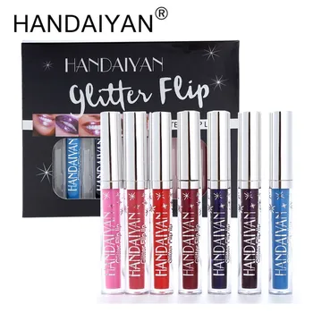 

HANDAIYAN Glitter Liquid Lipstick Waterproof Lip Makeup Set Cosmetic Women Sexy Lip Beauty Gift Illuminate Lipstick Lip Gloss
