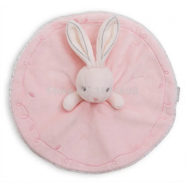 Cute Pink Rabbit Baby Snuggle Security Blanket Blankie Blanky Plush Toy