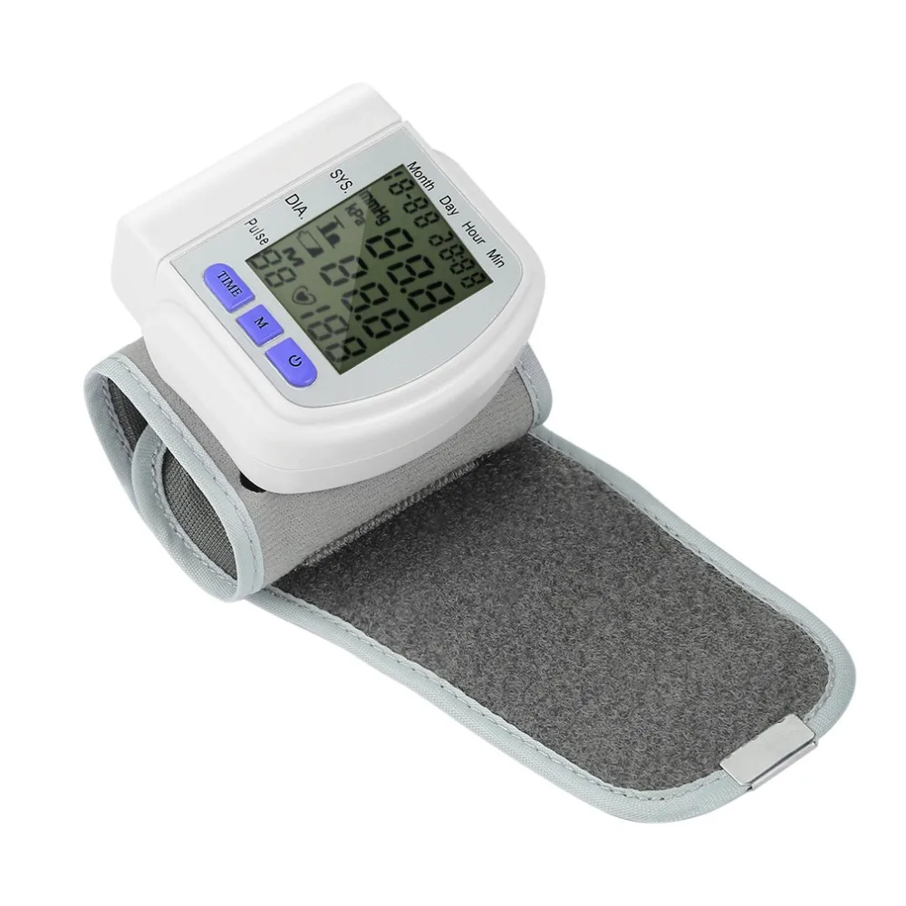 Digital LCD Automatic Wrist Blood Pressure Measurement Pulse Monitor Heart Beat Meter Pulse Oximeter Health Monitor Health Care