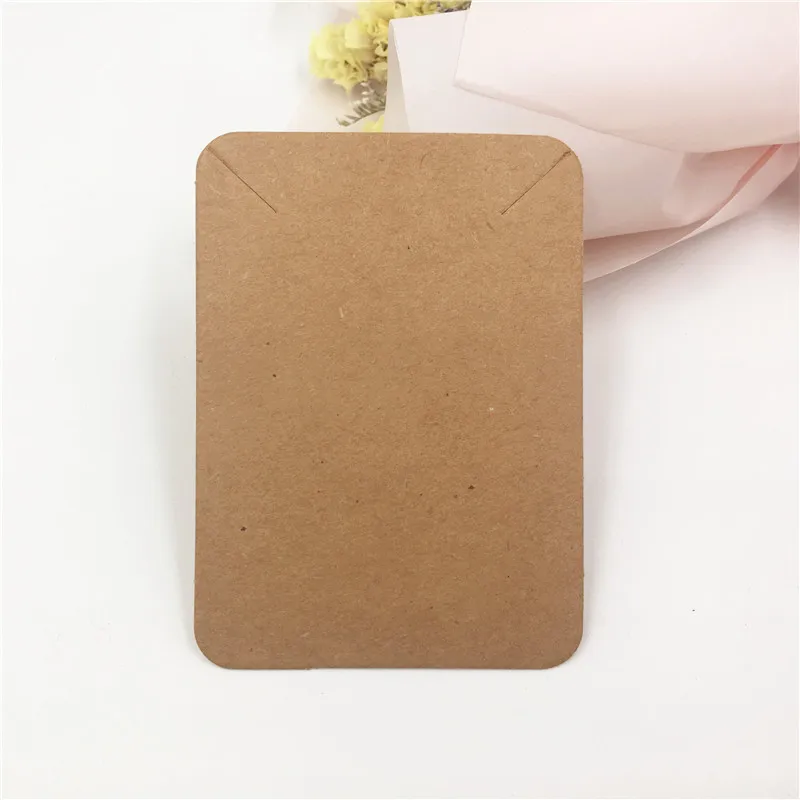 100 шт Красочные крафт-бумага ожерелье и кулон упаковка карточка распродажи, для изящный драгоценный подарок дисплей ювелирных изделий, принять настроить логотип