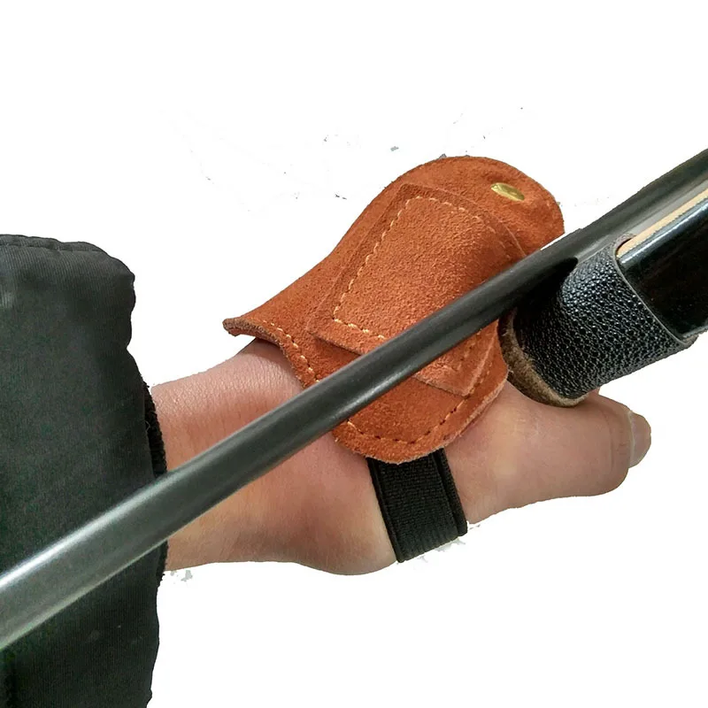 

1 3 Finger Archery Bow Arm Guard Protection Leather Hunting Shooting Recurve Compound Bow Arm Protector Finger Pull Archery