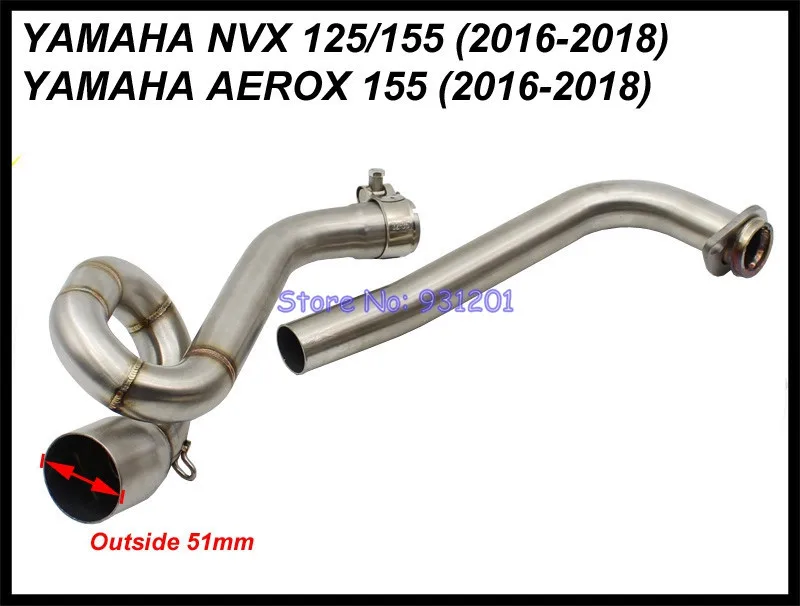 Мотоцикл для Yamaha NVX 155 125 NVX155 AEROX 155 полный выхлопной трубы системы скольжения на передние трубы заголовки с акроповый глушитель