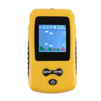 

Portable Fish Finder Water Depth & Temperature Fish Finder with Wired Sonar Sensor Transducer Fish Finders