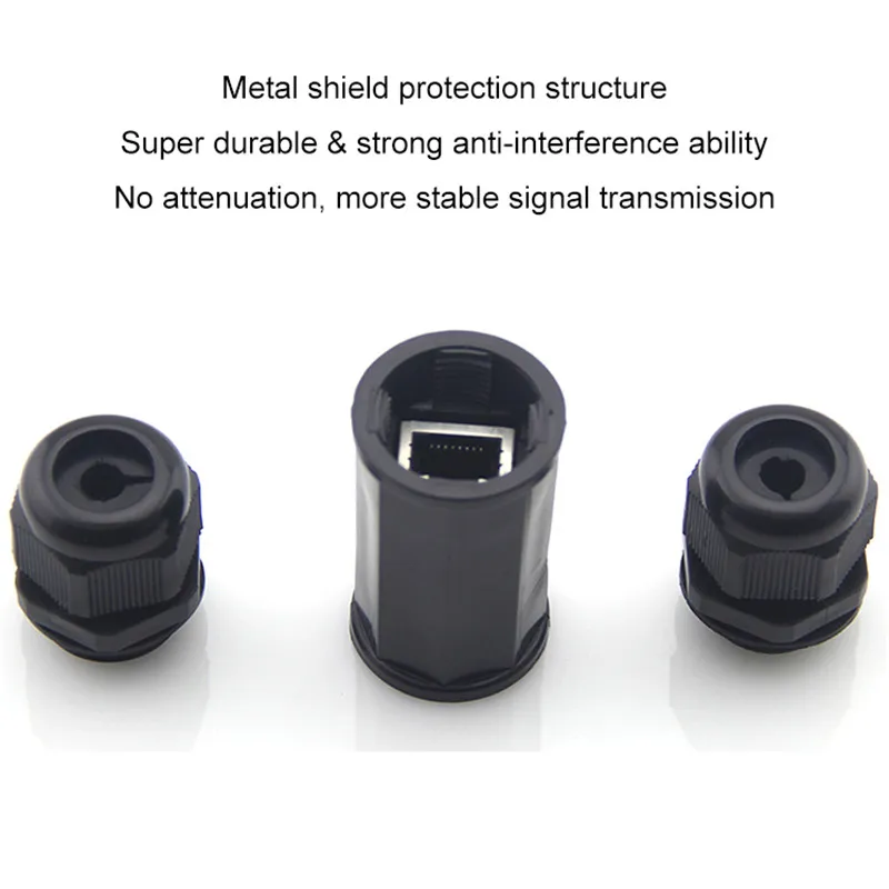 IP68 Protection M20 Ethernet LAN RJ45 AP Waterproof Connector for Double Cable (3)