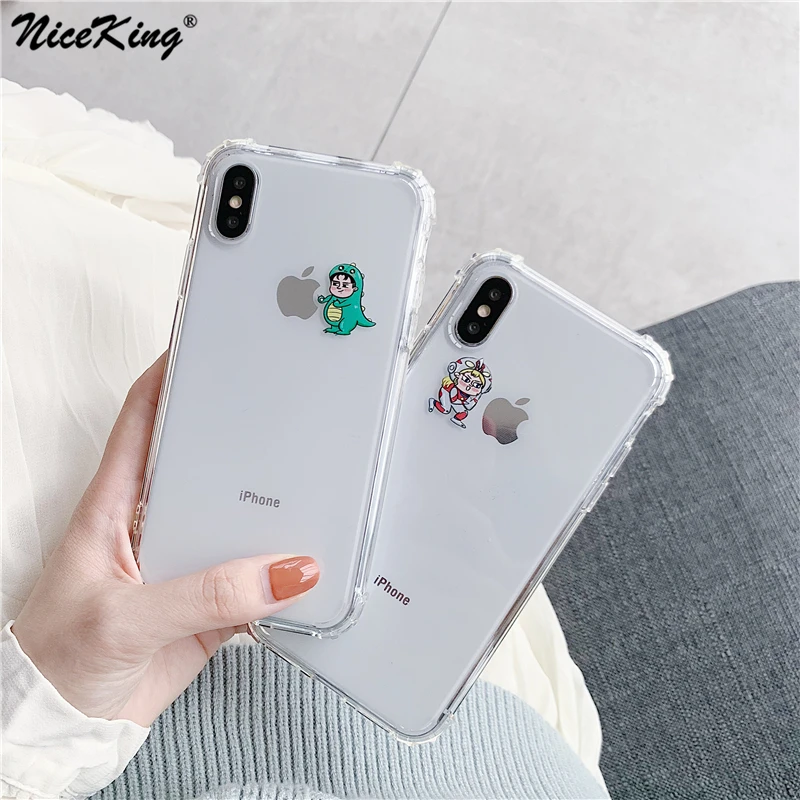 

Niceking Cartoon Altman Superman Little Monsters Phone Case For iPhone XS Max XR X 6S 6 7 8 Plus 6 S Airbag Soft TPU Cover Cases