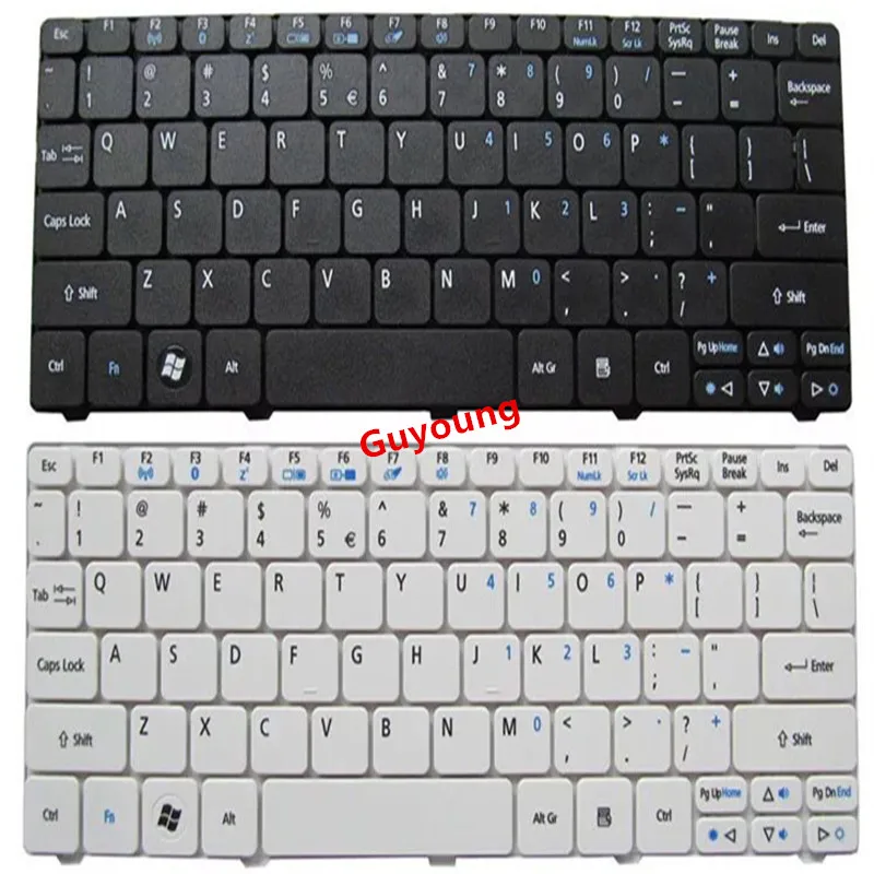

Black / White US Keyboard for Acer Aspire One 521 522 533 D255 D255E D257 D260 D270 NAV70 PAV01 PAV70 ZH9 AO521 AO522 AO533