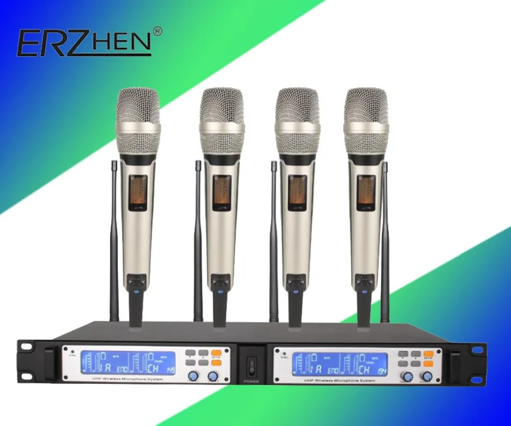 ERZHEN ER 9000 Wireless microphone Professional Stage Performance Four
