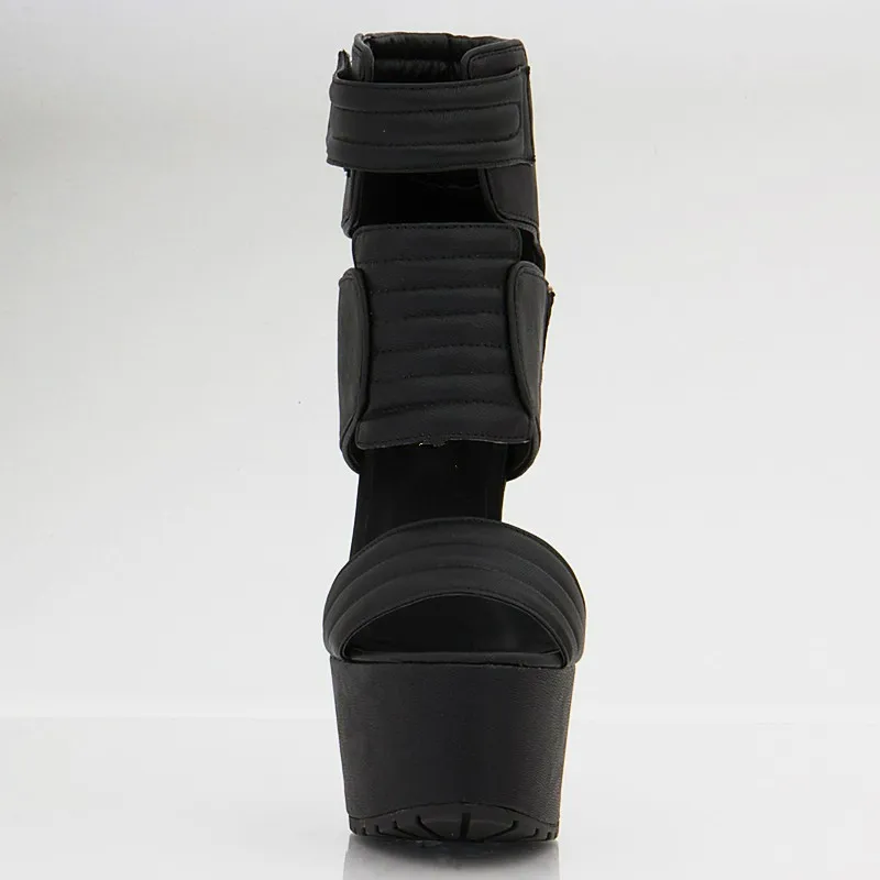Оригинальное предназначение; Модные женские босоножки; пикантные босоножки на шпильках с открытым носком на застежке-липучке; женская обувь черного цвета; большие размеры 4-15