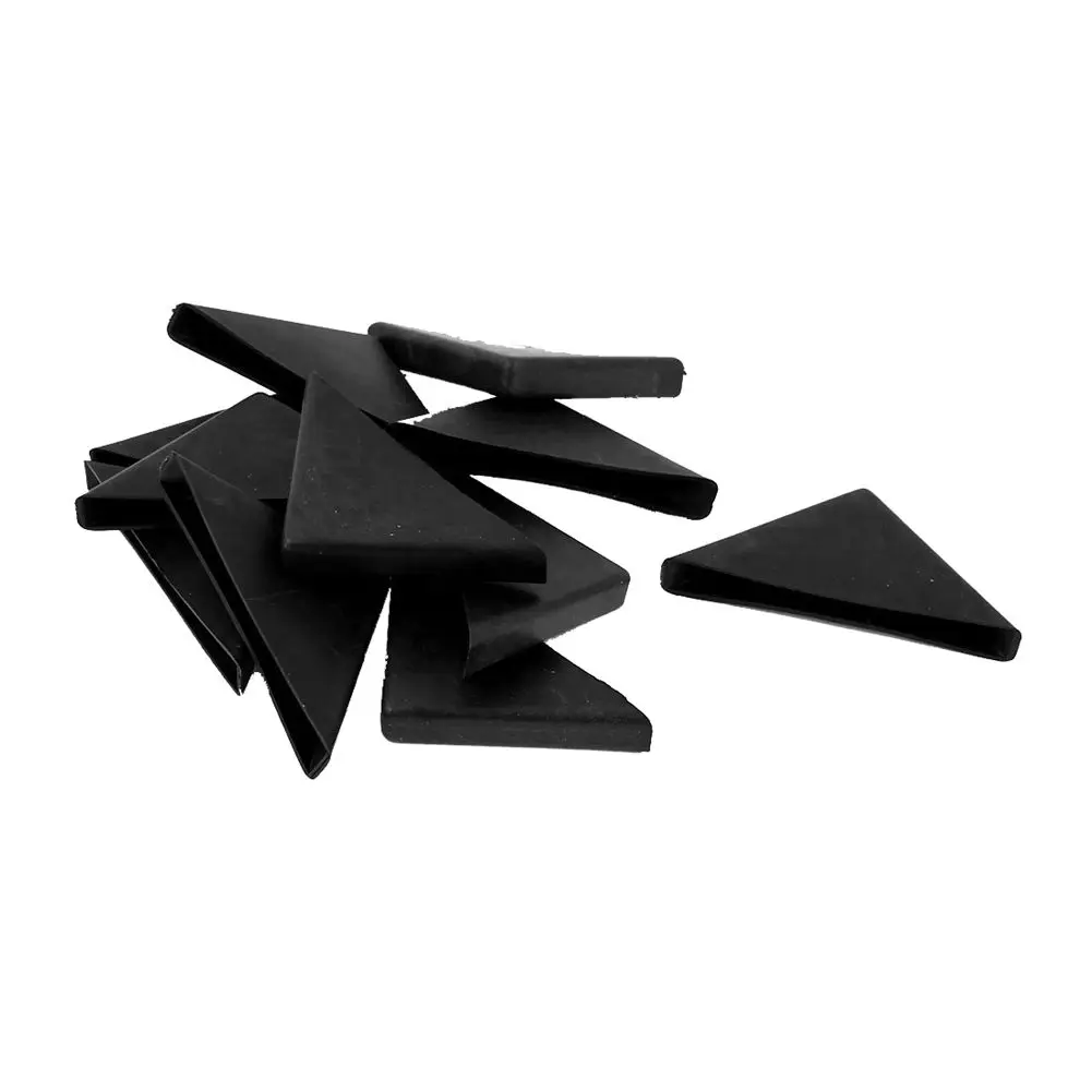 12 Pcs 8mm x 75mm Black Plastic Recessed Furniture Corner Protectorsin