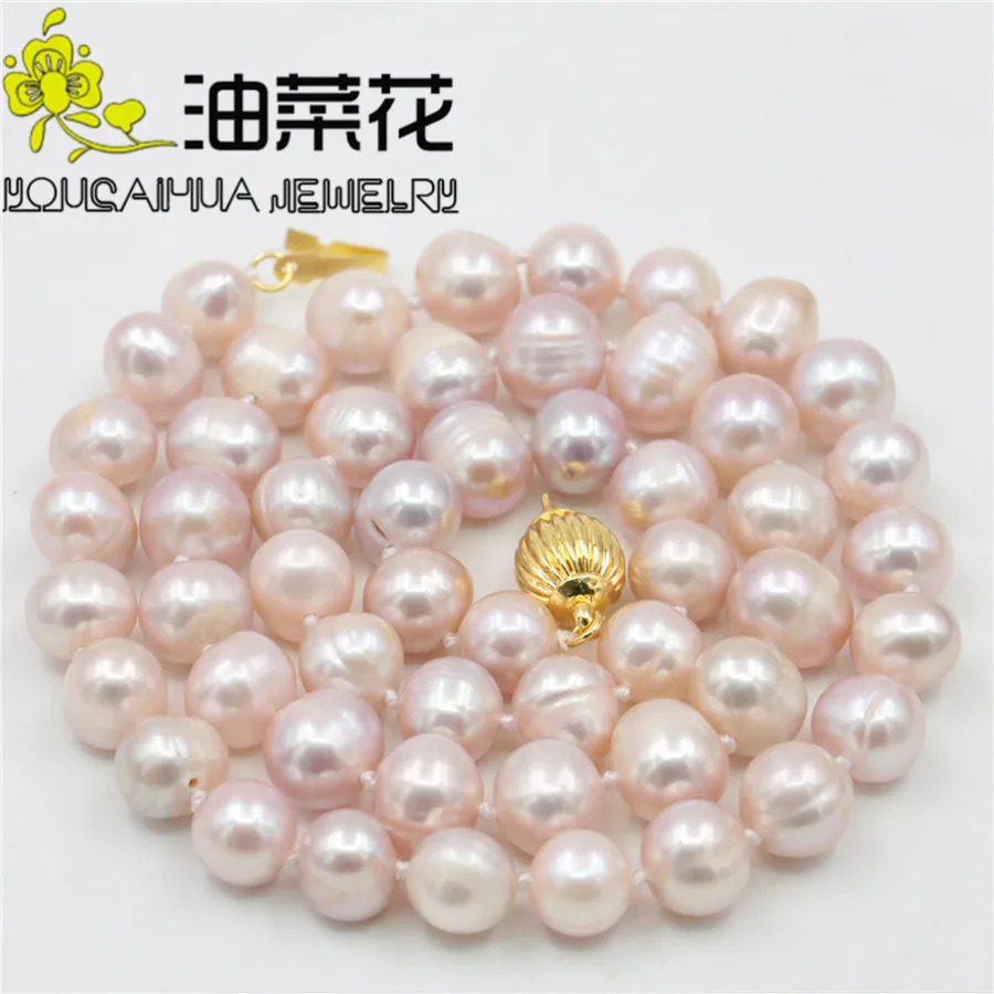 Charming!8-9mm Real Natural White Akoya Cultured Pearl 14K GP Necklace 18/'/'