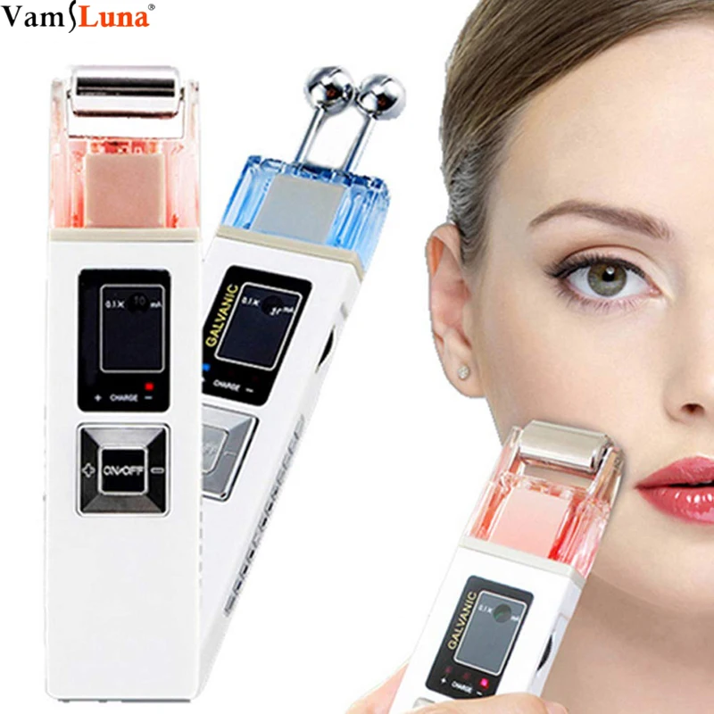 Face Cleansing Portable Galvanic Microcurrent Skin Firming Machine Anti-Aging Massager Skin Care Sp