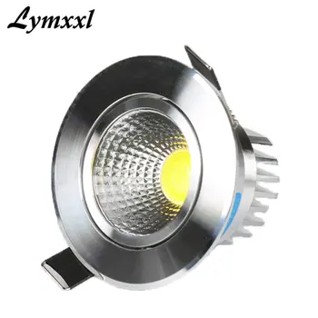 

Silver Shell 9w cob led downlight dimmable recessed led spot lights for home AC110-240v 120 angle CRI 85 Led Down Light lamp CE