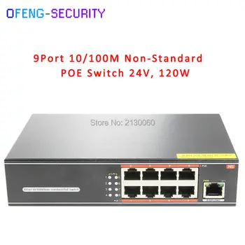

24V POE Switch, Non-Standard POE Switch, 8Port POE+1 Uplink, PoE output 15.4W, Max single port 24W, Total 120W