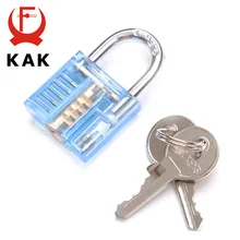Kak fechaduras transparentes picareta visible cutaway mini prática vista cadeado hasps treinamento habilidade para ferragem de móveis serralheiro
