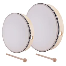 Детские игрушки-головоломки ручной барабан детские ударные деревянные рамы барабаны с палочками детская игрушка для детей младшего возраста для мальчиков и девочек