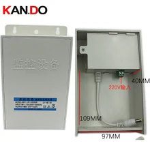 Камера Мощность коробка открытый непромокаемые Мощность адаптер переменного тока трансформатор 12 В 3A AC/DC адаптер 110-240 В к 12 В Питание 5.5x2.1 мм