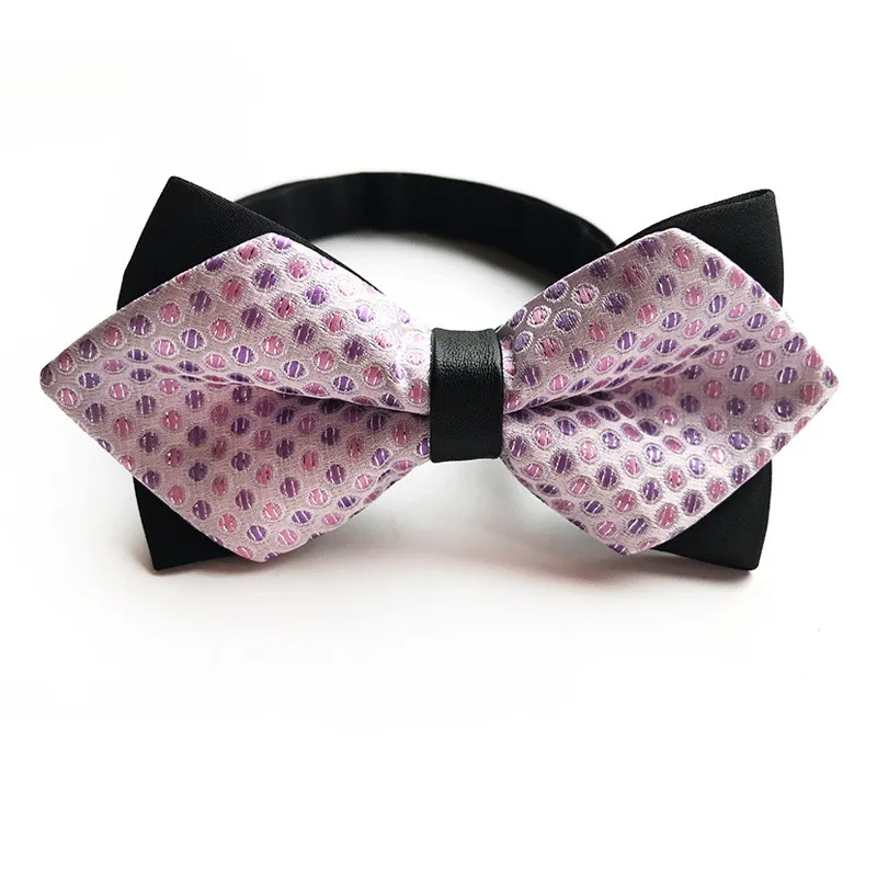 Pink Pointed Ashion Weastern Elegant Gentleman Handmade Butterfly