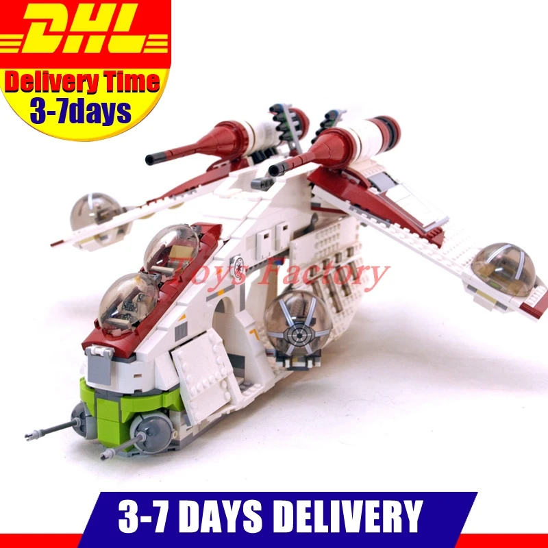 

2019 New LEPIN 05041 1175Pcs Star War Republic Gunship Model Building Kits Set Blocks Bricks Compatible Toys Gift 75021