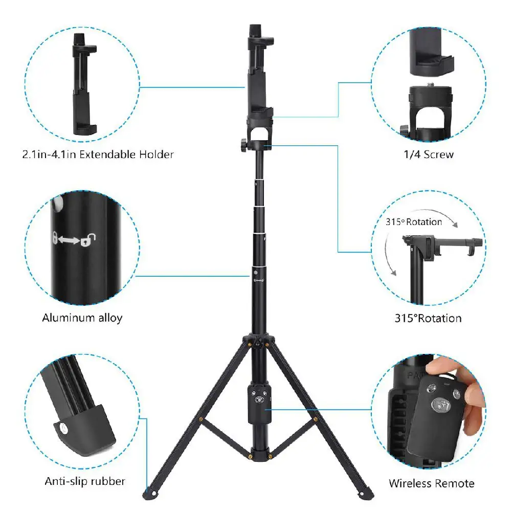 Селфи палка штатив выдвижной штатив для камеры для мобильного телефона беспроводной пульт дистанционного управления для Apple Android iPhone 8 X Plus samsung Galaxy S10