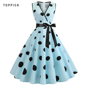 

Women Sexy Deep V Neck Sleeveless Evening Party Dress Elegant Casual Belt Dress Printed Summer Polka Dot Vintage Sling Dress