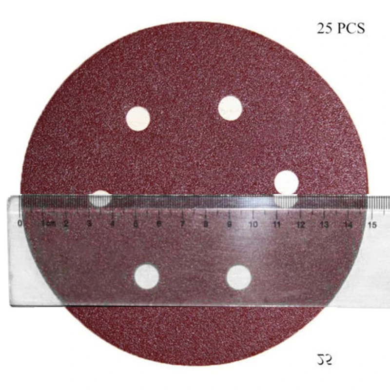 Шлифовальные дисковый крючок петли 60 80 120 180 240 крупы шлифовальная бумага абразивных 150 мм