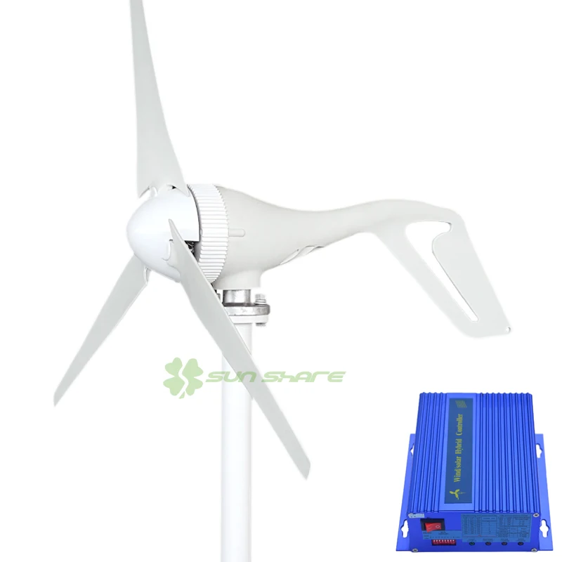 

Free shipping !!New Update eolien 3 blades 400w wind turbines+ wind solar hybrid controller 12v/24v ,high efficiency,