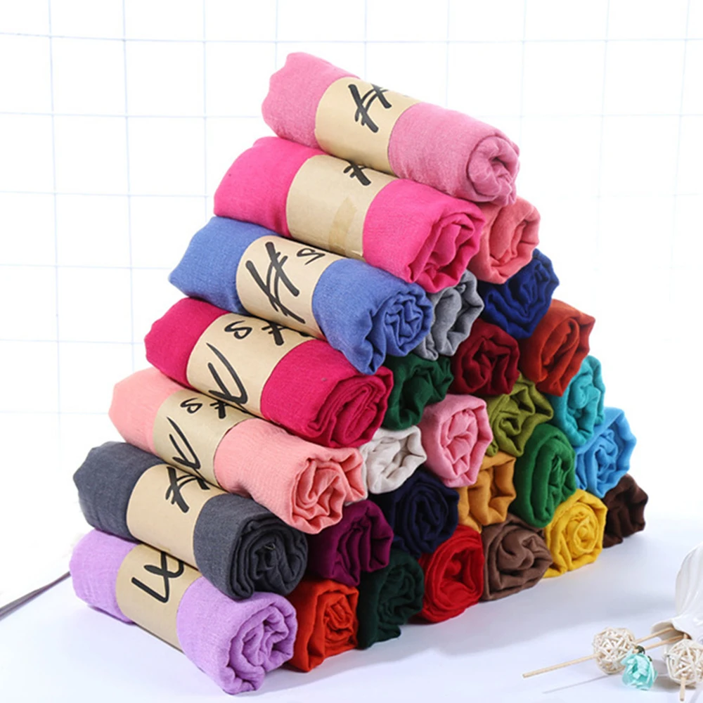 

New Arrival 45*180 CM Classical Premium Viscose Maxi Crinkle Cloud Hijab Scarf Shawl Soft Islam Muslim Scarves Winter Girl Scarf