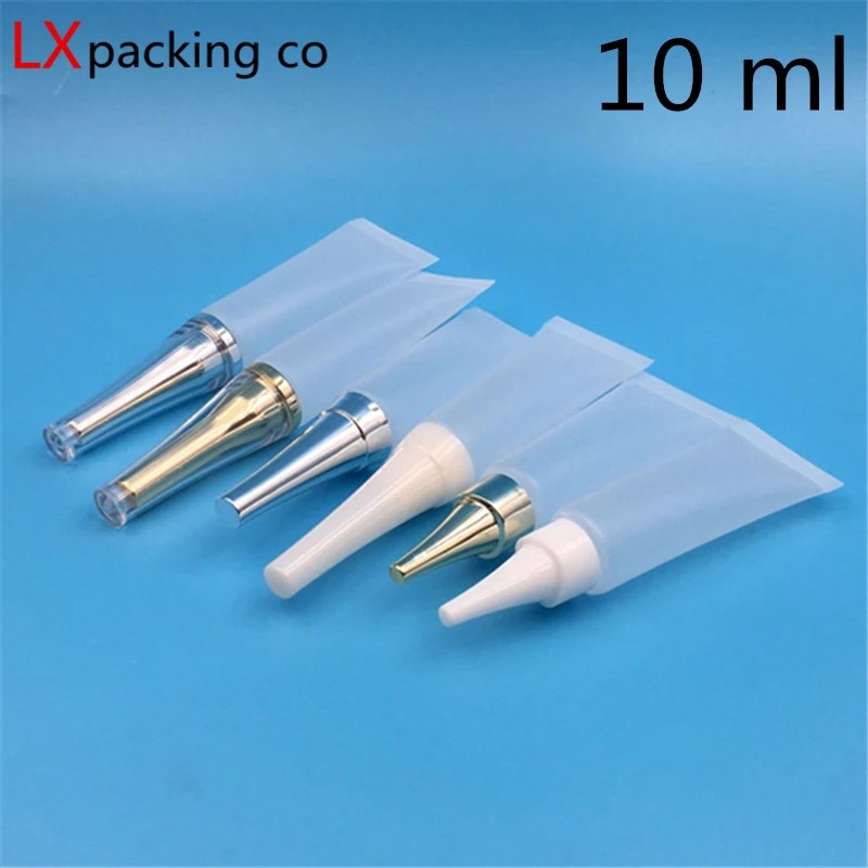 100 pcs Free Shipping 10 ml transparent plastic Empty bottle whit Inner cover Eye Gel Cream Sample Cosmetic Containers Packaging