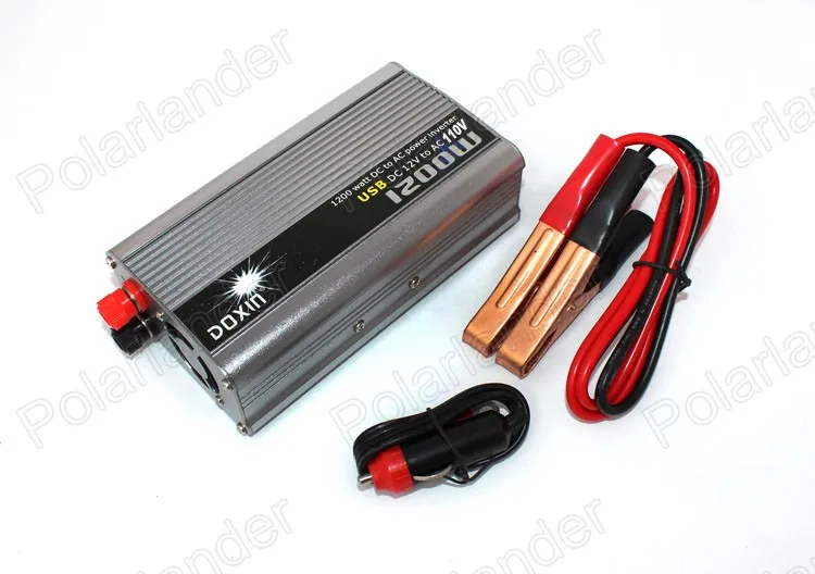 Модифицированный синусоидальный трансформатор напряжения USB зарядное устройство 12 В DC до 110 В AC автомобильный инвертор питания 1200 Вт