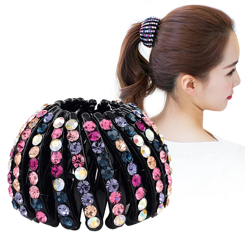 

Haimeikang Bird Nest Plastic Hair Clip Pin Expanding Tail Hair Claws Bun Donut Holders for Women Girls Hair Accessories