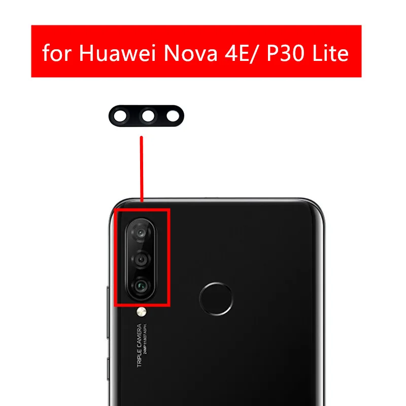 

2pcs for Huawei P30 Lite Camera Glass Lens Back Rear Camera Glass Lens for Nova 4E with Glue Replacement Repair Spare Parts