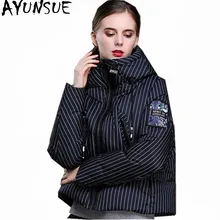 AYUNSUE, высокое качество, женский пуховик на белом утином пуху, короткая женская парка с капюшоном, с подкладкой, теплое зимнее легкое пальто, Mujer WXF321