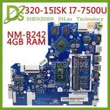 KEFU DG421 GD521 DG721 NM-B242 материнская плата для lenovo 320-15ISK 520-15ISK ноутбук материнская плата Процессор i7 7500U 4G DDR4 тесты ok