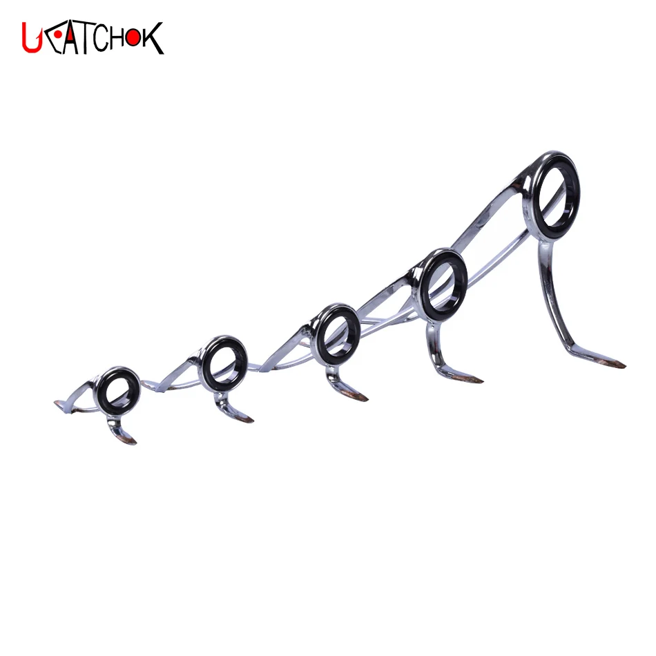 7pcs/combo Boat Rod Guide stainless steel bracket DIY Rod guide ring enhanced super hard version accessories rod guide ring part