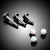 1PC Steel 3mm Opal Stone Internal Thread Labret Monroe Lip Stud Ear Cartilage Tragus Helix Piercing Stud Ring 16g Body Jewelry ► Photo 3/6