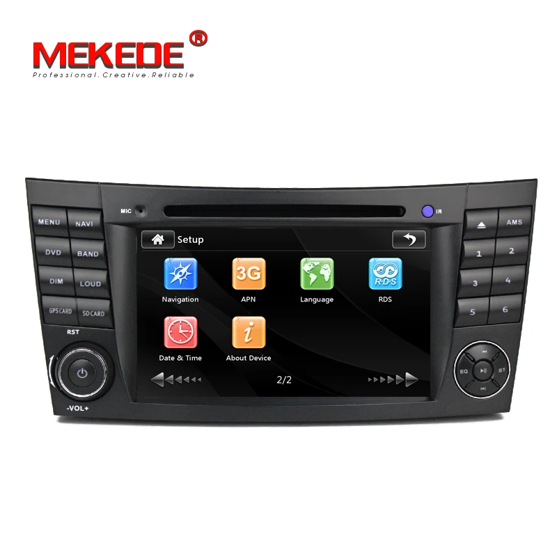 Два Din 7 дюймов DVD мультимедиа плеер для Benz E Class/W211/E200/E220/ e300/E350 с USB gps Радио стерео BT