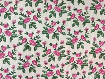 

High Quality flower pattern Faux PU Leather fabric for DIY sewing sofa table shoes bags bed material(1 yard)