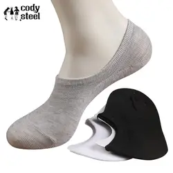 Cody Сталь Лето Для мужчин короткие носки Модные хлопковые носки Бизнес человек Повседневное одноцветное Цвет Носки для девочек