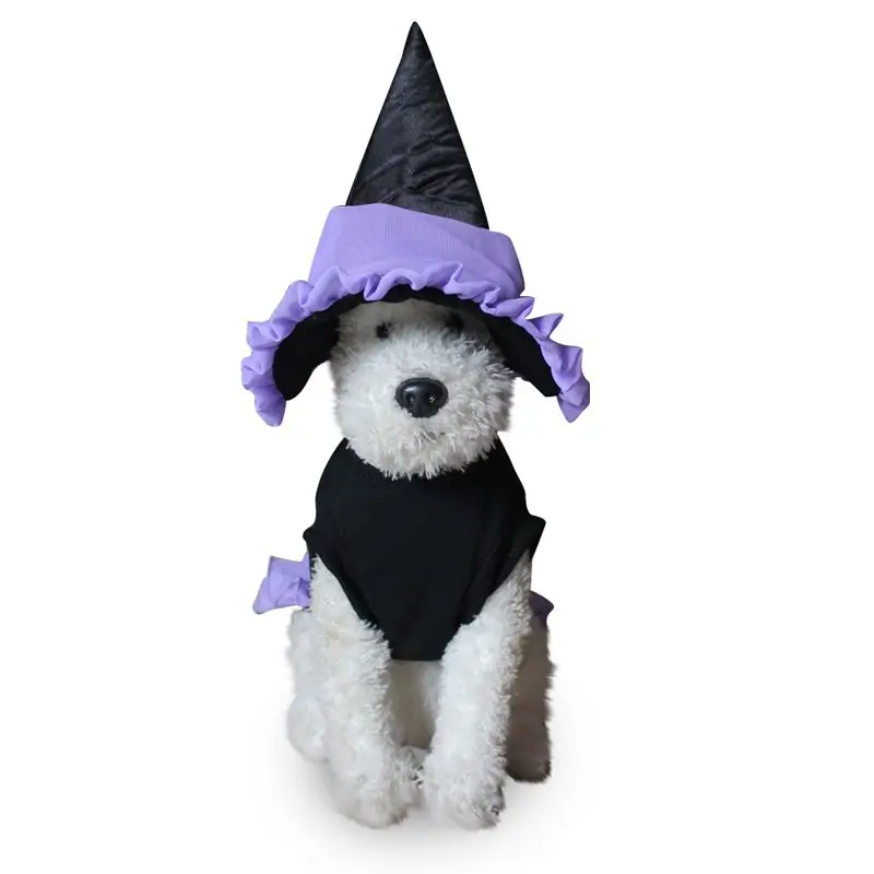 Pet Dog Cat Halloween Costumes Dog Cosplay Witch Suit Puppy Clothes for