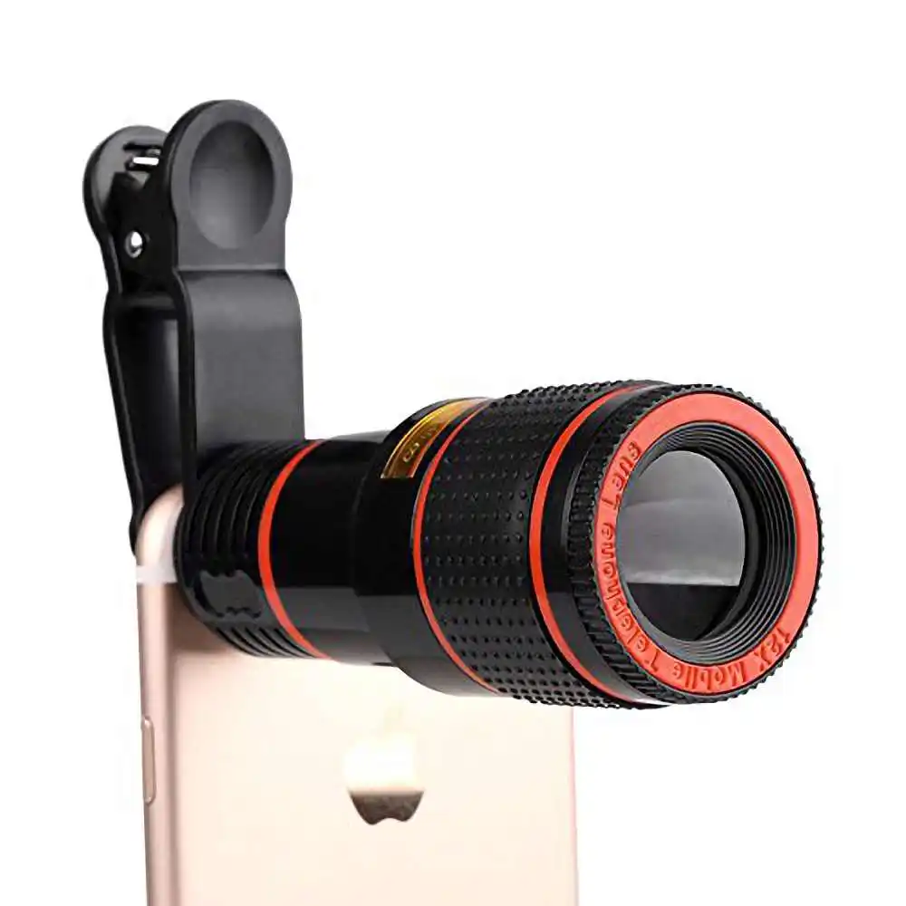 Universal Phone Telescope Telephoto Camera Lens Kit 12X ...