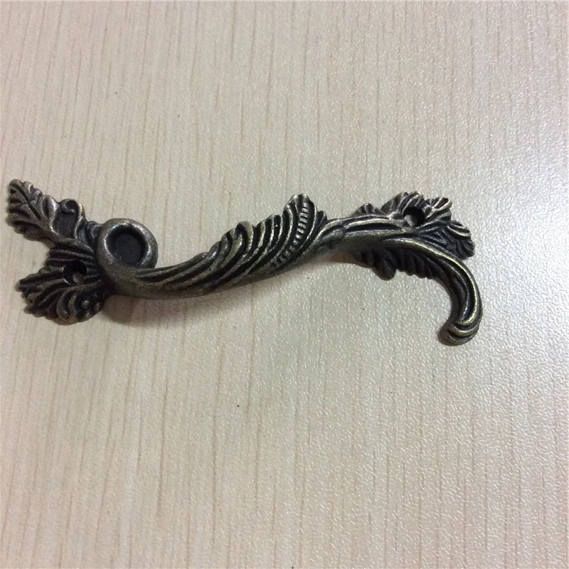 Leaves Striped Carved Kitchen Cabinet Drawer Door Knobs Handle Bronze Tone 8.9x3cm,5Pcs Leaves Striped Carved Kitchen Cabinet Drawer Door Knobs Handle Bronze Tone 8.9x3cm,5Pcs