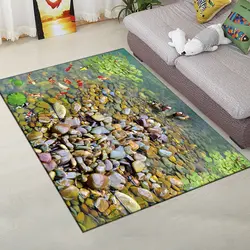3D пейзаж Cobble Печатный гостиная Большой ковры коврики салон сад вид пол коврик анти-скольжение домашний декор большой Tapete