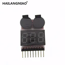 1-8S Lipo/li-ion/Fe RC вертолет самолет лодка и т. д. Напряжение батареи 2 в 1 тестер низкого напряжения Звуковой сигнал