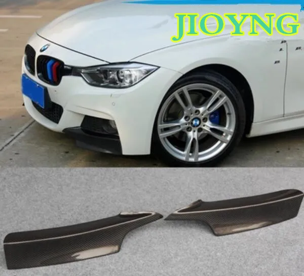 

JIOYNG Carbon Fiber CAR FRONT BUMPER SPLITTERS LIP SPOILER SIDE APRONS FIT FOR BMW F30 F35 320i 330i 2012 2013 2014 2015 2016