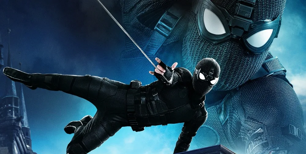 Spider-Man Far From Home Mask Cosplay Superhero Spiderman Noir Stealth Suit Masks Black Mask with Goggles Glasses Halloween
