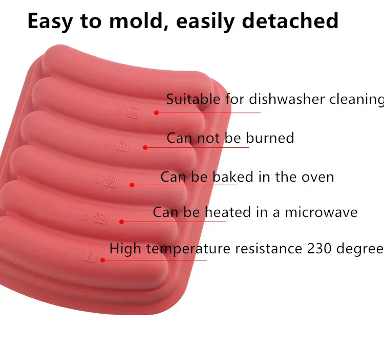DIY силиконовая форма для хот-догов, кухонный инструмент для приготовления пищи, домашняя форма для колбасы, форма для украшения тортов